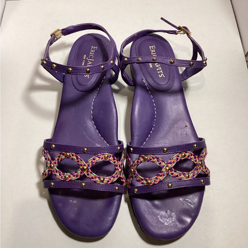 Enzo Angiolini Purple Sandals with Ornate Embellishments 7.5 $39